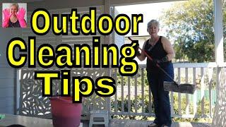 How to Easily Clean Outdoor Areas: Deck Palings, Privacy Screens, Venetian Blinds & Tracks #tips