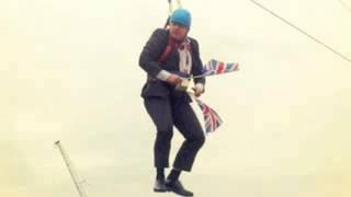 Boris Johnson the Olympic Pig on a wire-RE-UPLOAD