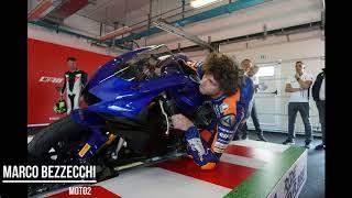 Marco Bezzecchi at Misano Ciruit with Dainese, VR46 and Moto Trainer. Motorcycle Simulator