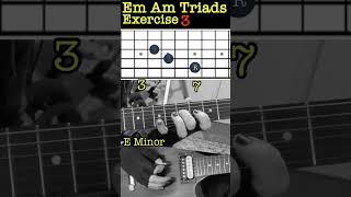 Minor triads exercise 3 guitar lesson Am triad Em triad #triads #musictheory