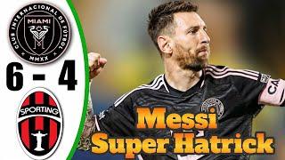 Messi Back  Inter Miami vs Sporting San Miguelito 6-4 - All Goals & Highlights - 2025