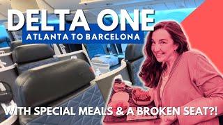 Luxury in Delta One From Atlanta to Barcelona + Gluten Free vs. Dairy Free Vegetarian Meal