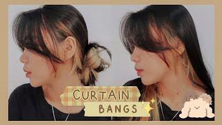 TUTORIAL Potong Poni Ala Korea Sendiri! Cara TERMUDAH || ️Cutting My Own Curtain Bangs