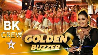 වේදිකාවේ පළවෙනි Golden Buzzer ගත්ත BK Crew | Sri Lanka's Got Talent | Sirasa TV