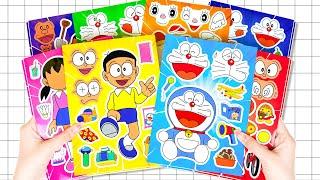 DORAEMON STICKER BOOK MAKEOVER ASMR | FUN ACTIVITIES WITH DORAEMON, NOBITA, SHIZUKA & FRIENDS!