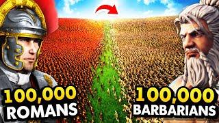 100,000 ROMANS vs 100,000 BARBARIANS (Ultimate Epic Battle Simulator / UEBS Funny Gameplay)