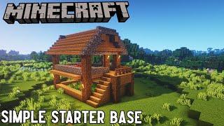 Minecraft | How To Build A Quick And Simple Base | Starter Base