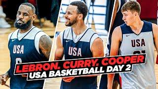 LeBron James & Steph Curry vs Cooper Flagg During USA Basketball Scrimmage