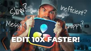 10 Tips For FASTER & MORE EFFICIENT Editing in DaVinci Resolve 19