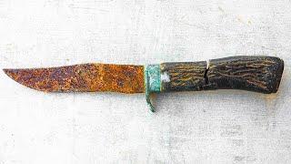 Restoration Soviet HUNTING KNIFE - Handle Saved!