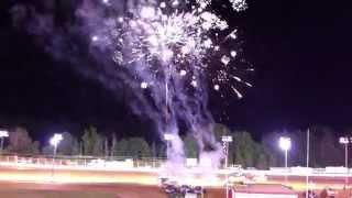 LoneStar Speedway Memorial Day 50 SUPR Late Model parade lap & fireworks 05/25/14