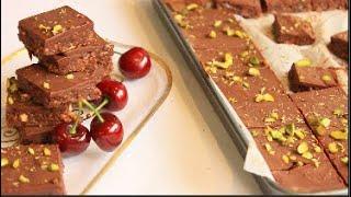 Raw Vegan Dessert Double Layered Brownie | eVeganRecipes