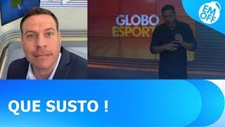 Apresentador da Globo se engasga ao vivo e encerra programa às pressas