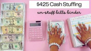 June NO. 1 CASH STUFFING OF 2025 | Unstuffing Bills Binder | SAVINGS CHALLENGE STUFFING | June #1