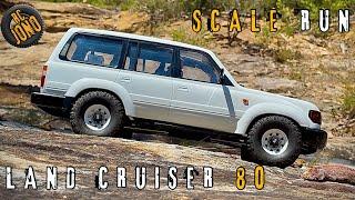 Realistic Toyota Land Cruiser 80 Series 1:10 Scale R/C Scale Run at Knapsack