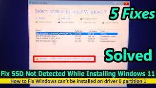 How to Fix SSD Not Detected While Installing Windows 11 