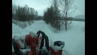 Snowplowing with hydraulic wing bucket on cheap Chinese wheel loader