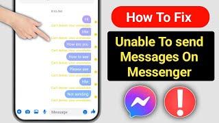 How to Fix Unable to Send Message on Messenger | Solve Could Not Send Message problem