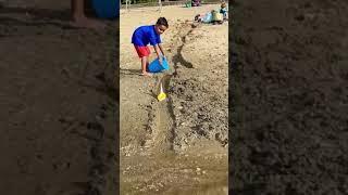 Fun ideas for the beach | Arko having fun Playing in the sand with kids toys #Shorts