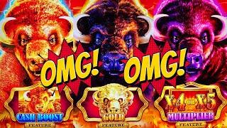 WOW! BIG BUFFALO WIN!!  NEW BUFFALO GOLD CASH COLLECTION Slot Machine (Aristocrat Gaming)