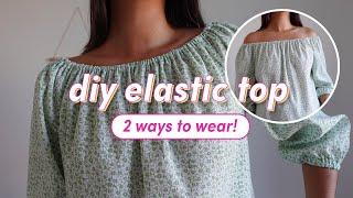 DIY Easy Off The Shoulder Top | Sewing Tutorial Pattern Making | Beginner Friendly Sewing Project