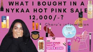 HUGE Nykaa Hot Pink Sale Haul Worth 12000/- @Nykaa #nykaahaul #nykaahotpinksale #charusinformation