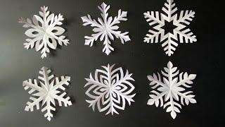 How to make a paper snowflake | 6 different snowflake designs | DIY snowflake cutting