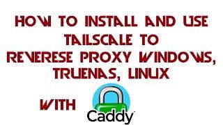 How to Install and Use Tailscale to Reverse Proxy from Windows Truenas or Linux Machines with Caddy