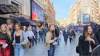 LONDON city Walking Tour - Regent Street, Shaftesbury Fountain and Leicester Square 4K UK Travel