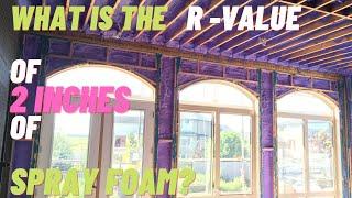 What is the R value of 2 Inches of Spray Foam Insulation?