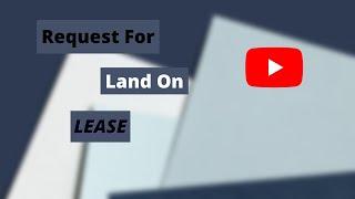 Request For Land On Lease | Application Letter | How To Sample Letter For Land On Lease | The Master