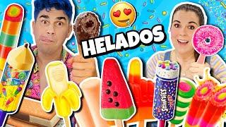 COMPETICION DE HELADOS  PROBANDO TODOS LOS HELADOS  DEL SUPERMERCADO