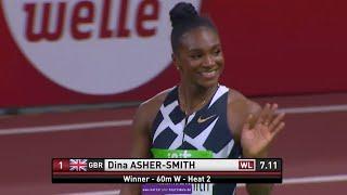 Dina Asher-Smith 60m World Lead: 2021 World Indoor Tour Karlsruhe