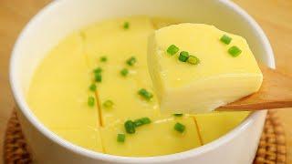 It's softer than tofu. It melts in my mouth.Steamed eggs that are soft like pudding 