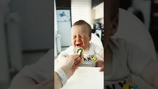 cute baby eating sour kiwi reaction  #cute #trending