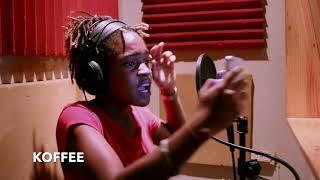 Koffee's first time in studio YOUTUBE