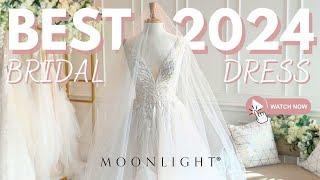 The #1 A-line wedding dress for 2024 | Moonlight Bridal H1484