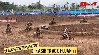 RACE PALING SERU ‼️ BEBEK MODIFIKASI OPEN MOTO 1 DI KASIH TRACK HUJAN