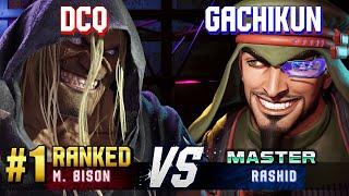 SF6 ▰ DCQ (#1 Ranked M.Bison) vs GACHIKUN (Rashid) ▰ High Level Gameplay