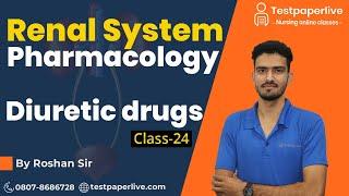 Pharmacology | Diuretic drugs | Nursing officer & Staff Nurse Online Classes by Testpaperlive