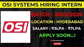 Manual Testing Internship at OSI Systems in Hyderabad | Job Overview & Responsibilities