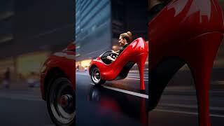 Future red car for ladies #ai #funny #car #future #scifi #viralvideo #videoviral #viralshort #ladies