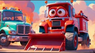 Firetruck,Bulldozer+Wheels on the Bus03 - Baby songs - Nursery Rhymes & Kids Songs