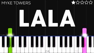 Myke Towers - Lala | EASY Piano Tutorial