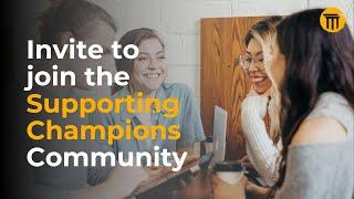 Invite for experienced performance practitioners to join the Supporting Champions Community