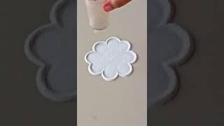 Small flower rangoli|easy rangoli design|relaxing rangoli|rangoli youtube short