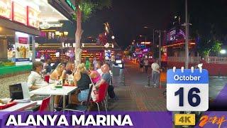 alanya city center marina 2024 4k 60 ! alanya walking tour ! alanya antalya turkey travel ! holiday