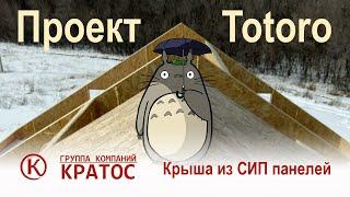 Дом из СИП панелей 2020. Проект Totoro. Крыша из СИП панелей. ГК КРАТОС