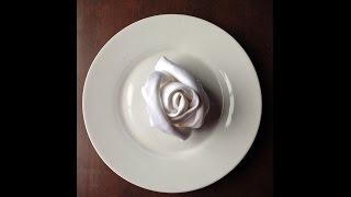 Easy Napkin Folding to Make A Rose Bud