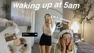 trying the 5AM MORNING ROUTINE ️ *as a lazy girly* ( is it worth it??) | vlog